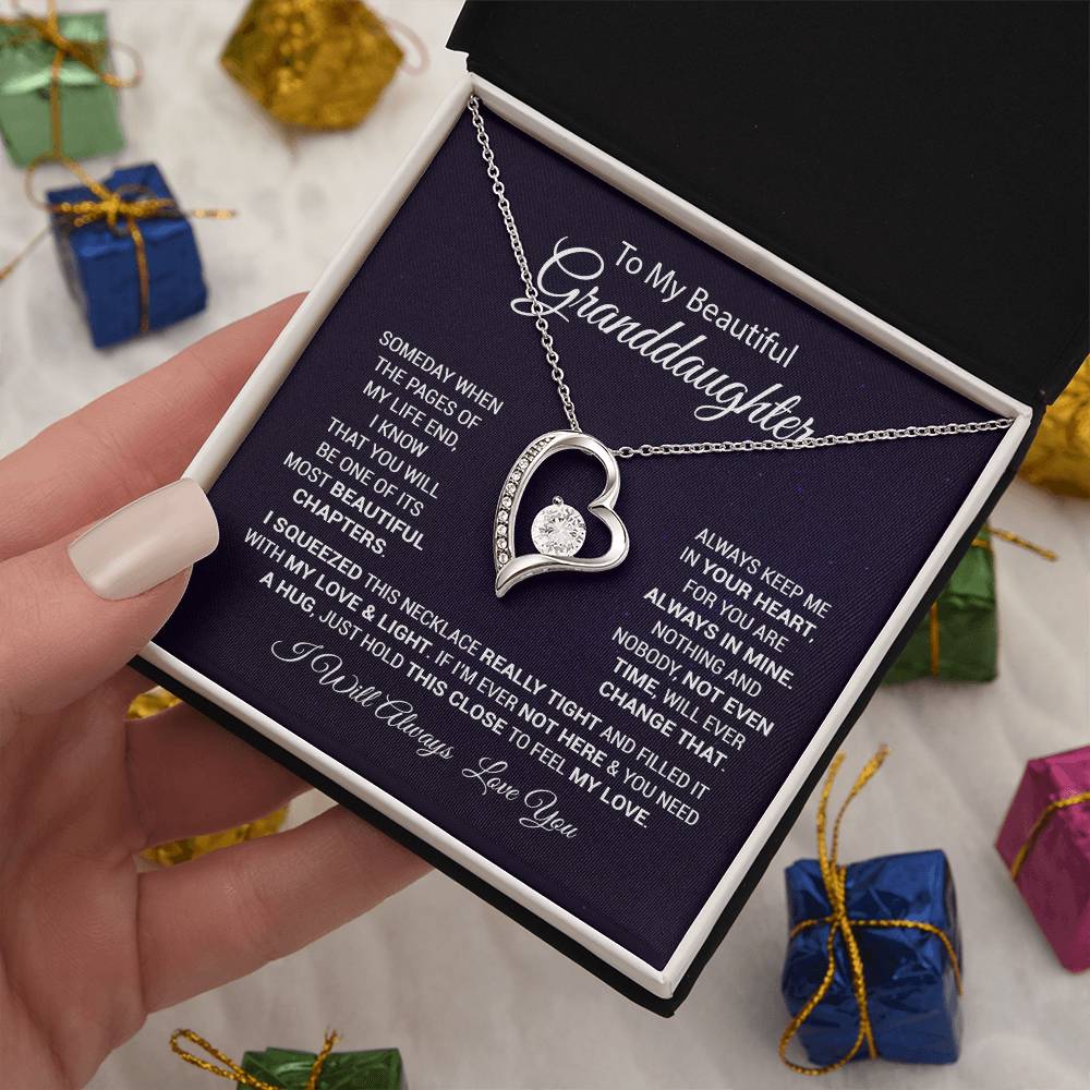 To My Granddaughter Necklace, Gift For Granddaughter, Christmas Gift