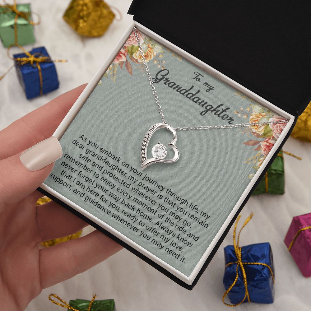 To My Granddaughter Necklace,Granddaughter Necklace, Birthday Gift for Granddaughter