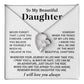 To My Beautiful Daughter Necklace, Sentimental Gift for Daughter From Mom