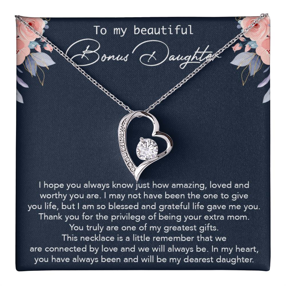 To my Bonus Daughter Necklace, Bonus Daughter, Step Daughter Gift
