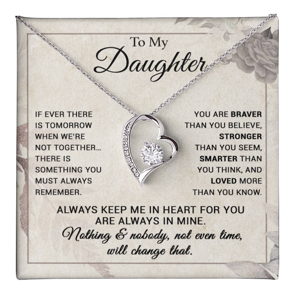 To My Daughter Necklace, Gift From Mom, Dad, Christmas Gift