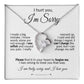 Forgive me Necklace, Apology Jewelry, Sorry Gift Wife, Sorry Gift Girlfriend, Sorry Gift Friend, Sorry Gift