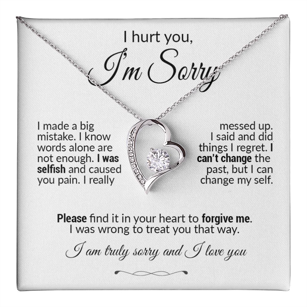 Forgive me Necklace, Apology Jewelry, Sorry Gift Wife, Sorry Gift Girlfriend, Sorry Gift Friend, Sorry Gift