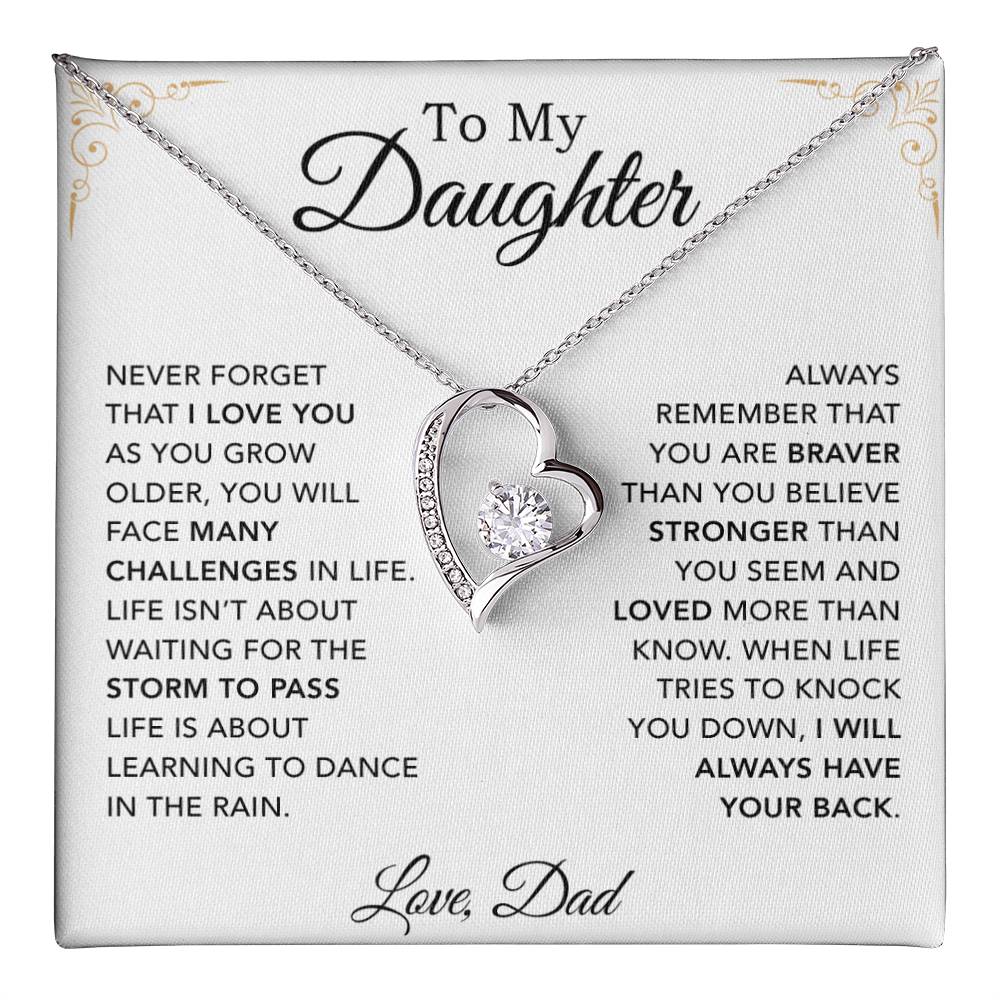 To My Daughter Necklace, Daughter Father Necklace, Daughter Gift From Dad 30_8