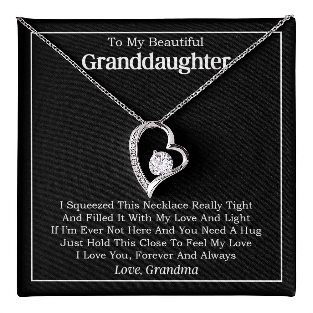 To My Granddaughter Love Grandma Heart Necklace Gift For Granddaughter Birthday 29_8