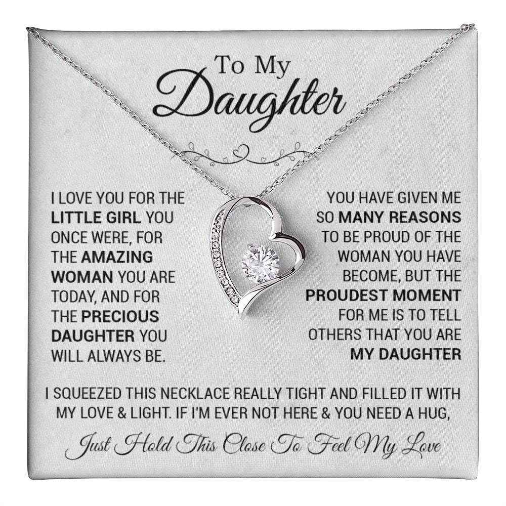 To My Daughter Gifts Necklace From Mom Dad Mother Father Necklace