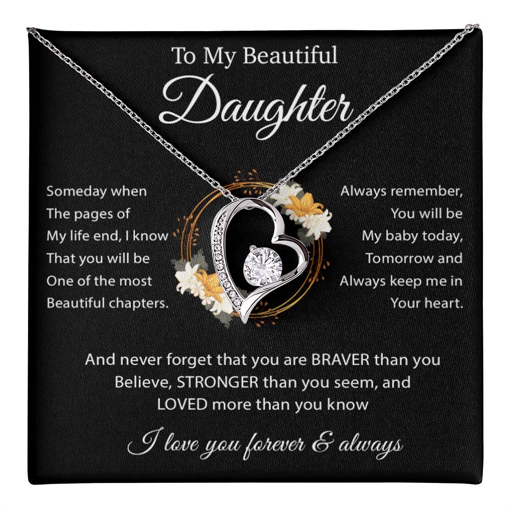 To My Daughter Necklace, Gift To Daughter, Daughter Gift, Christmas Gift Necklace