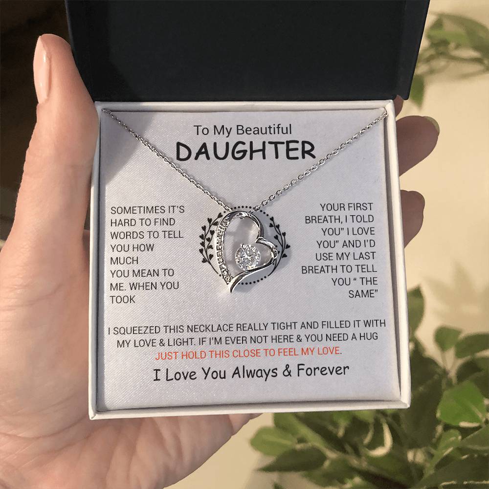 To My Daughter Necklace, Daughter Father Necklace, Daughter Gift From Dad, Mom 5_12