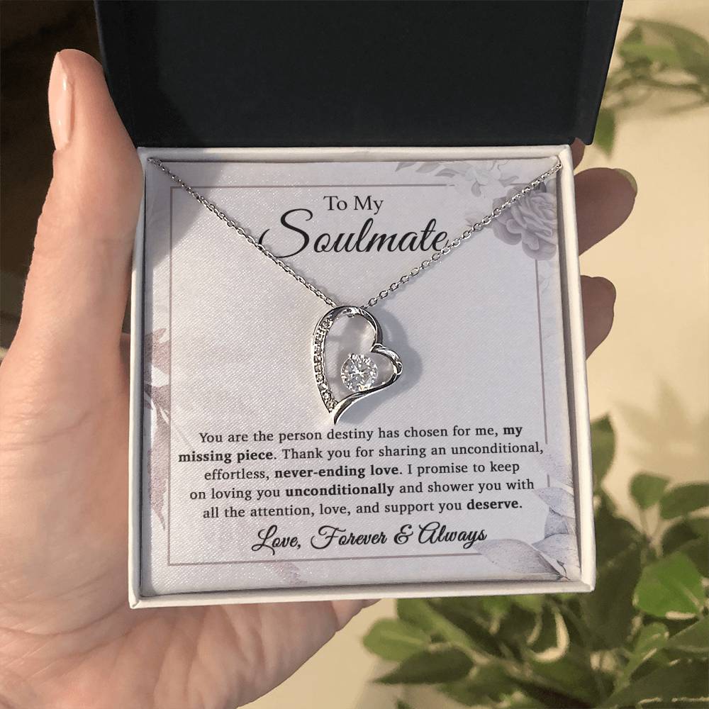 To My Soulmate Necklace Birthday Anniversary Gift for Wife Girlfriend