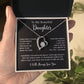 To My Daughter Necklace, Gift for Daughter from Dad, Father Daughter Necklace  11_5_Black