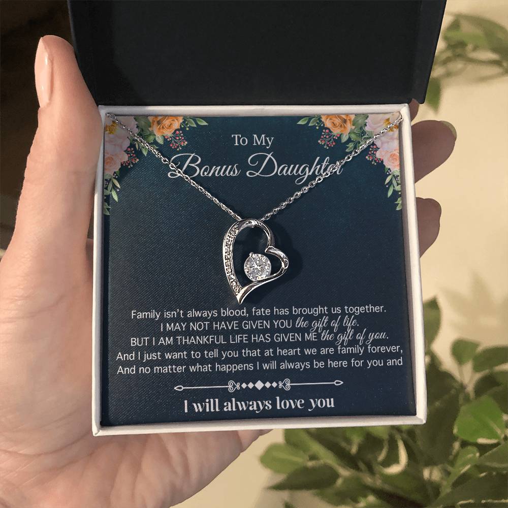 To My Bonus Daughter, Gift For Bonus Daughter Necklace, Step Daughter Necklace