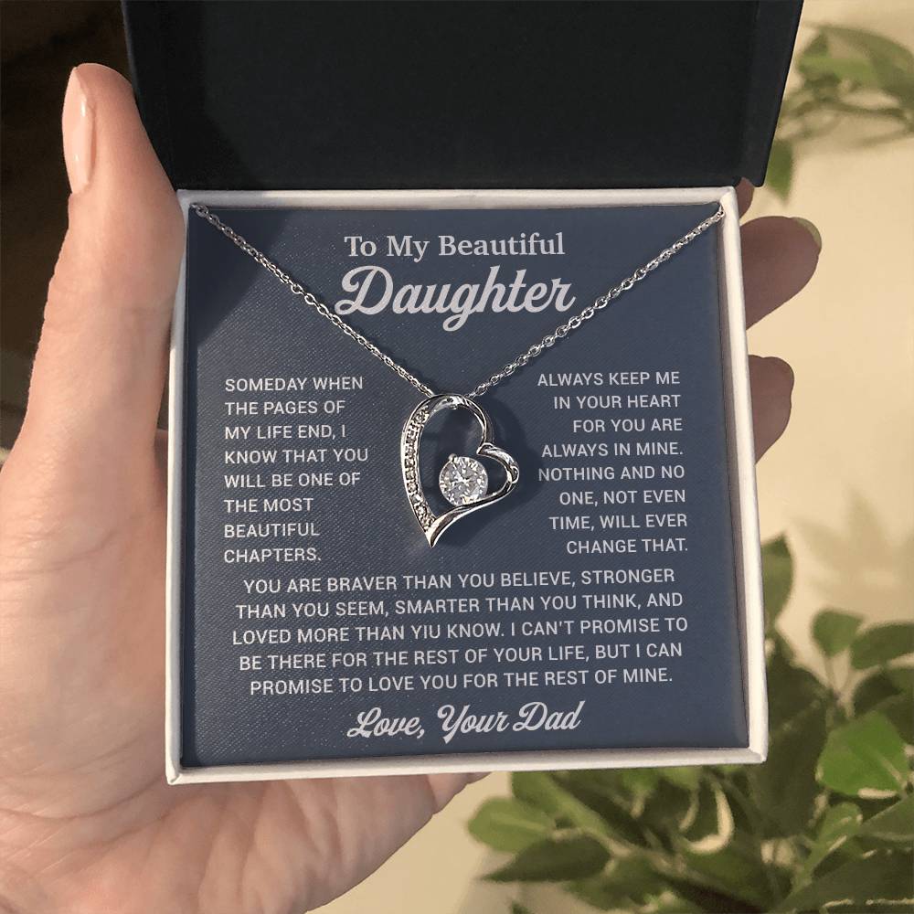 To My Daughter Necklace, Gift for Daughter from Dad, Father Daughter Necklace 9_12