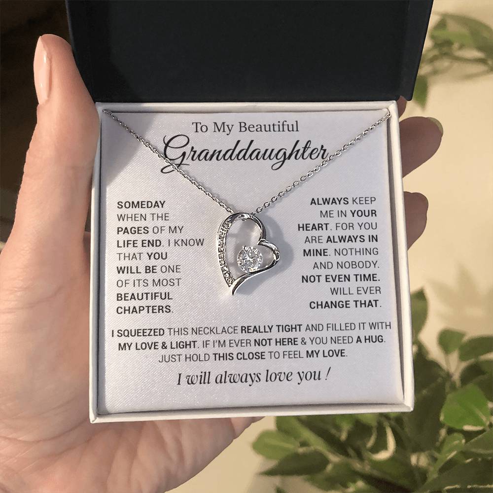 To My Granddaughter Necklace, Birthday Gift For Granddaughter From Grandpa 12_12