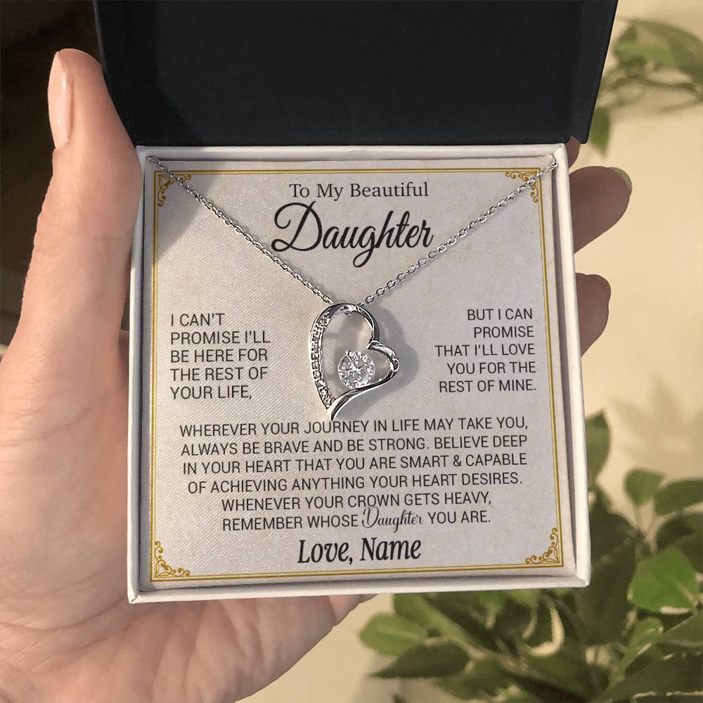 Custom To My Daughter Necklace,Daughter Gift From Mom, Dad, Daughter Necklace