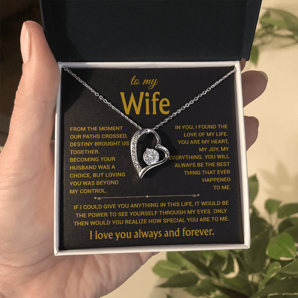 To My Wife Necklace, Christmas Gifts For Women, Anniversary Gift For Wife 6_1_Gold