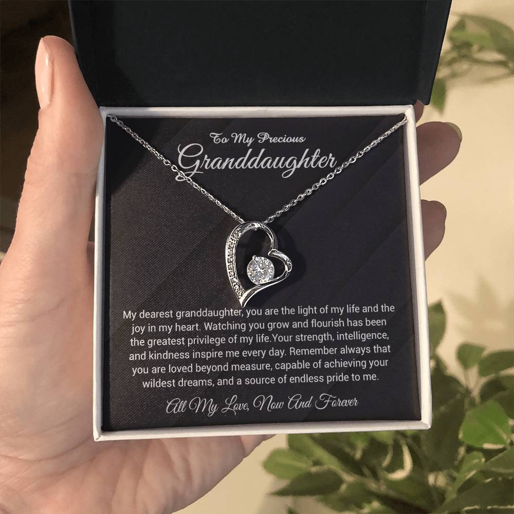 To My Granddaughter Necklace, Gift From Grandmother to Granddaughter Necklace