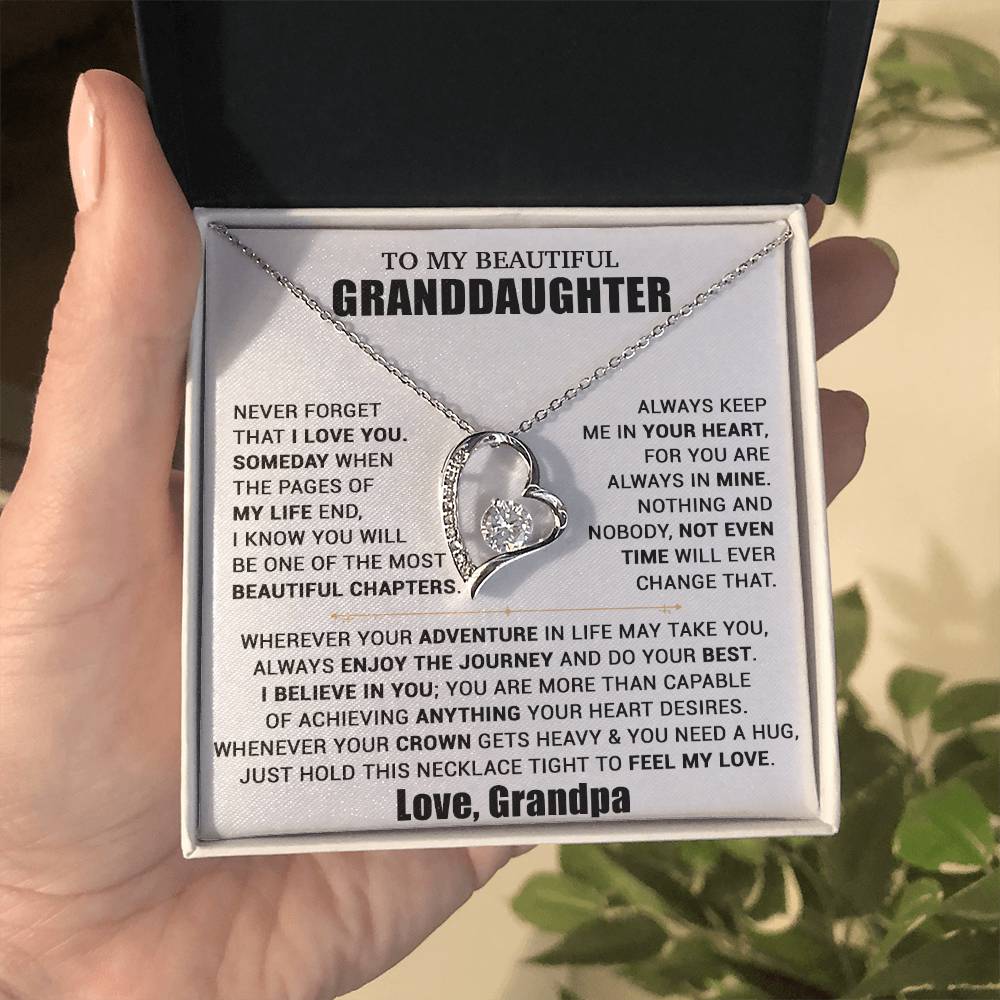 To My Granddaughter Necklace, Granddaughter Gift from Grandpa, Christmas Gift 10_10