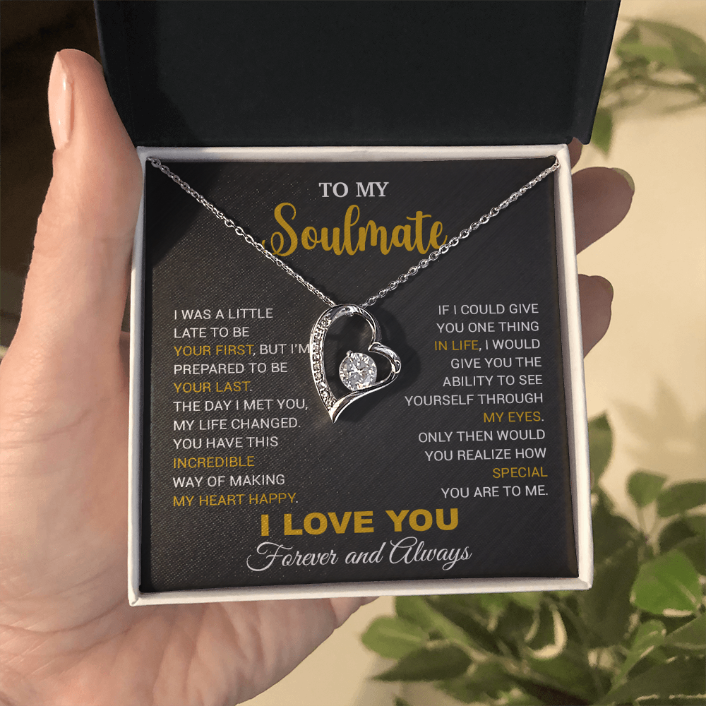 To My Soulmate Necklace, Gift For Wife Girlfriend From Husband, Christmas Gift 14_9