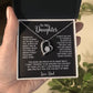 To My Daughter Necklace, Gift for Daughter from Dad, Father Daughter Necklace 3_6_Black