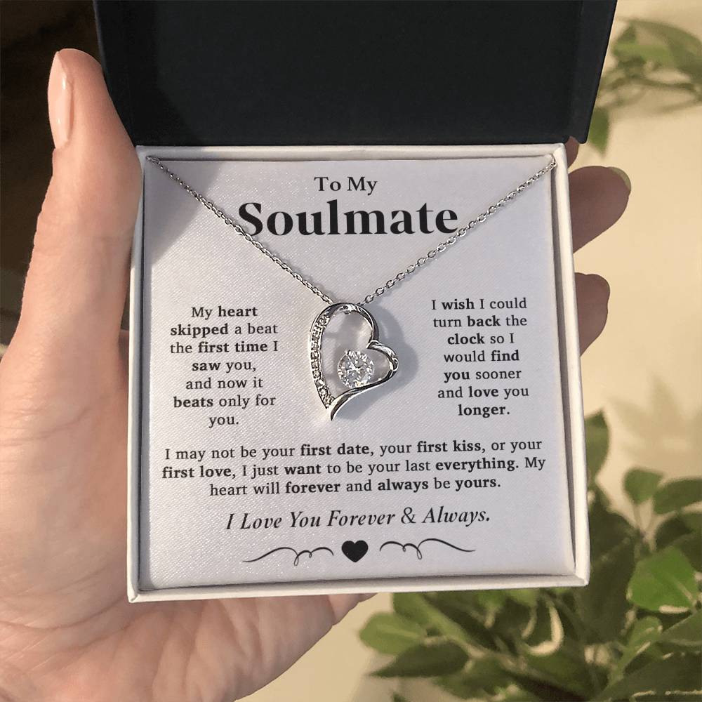 To My Soulmate Necklace, Valentine Gifts For Her, Gift For Girlfriend Wife