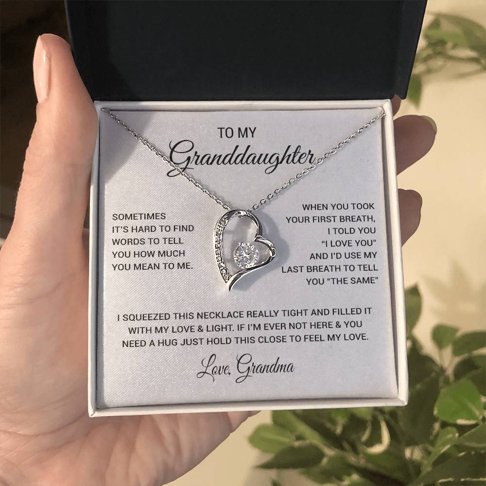 To My Granddaughter Necklace, Xmas Birthday Gift For Granddaughter from Grandma 1_11