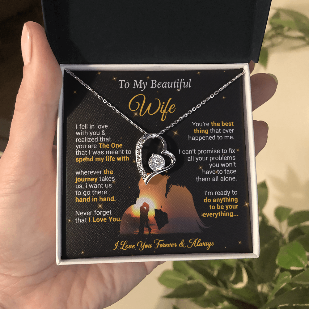 To My Wife Necklace, Gift For Wife Girlfriend From Husband, Valentines Day.png