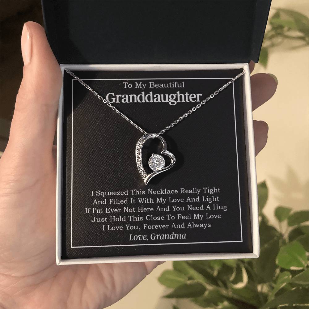 To My Granddaughter Love Grandma Heart Necklace Gift For Granddaughter Birthday 29_8