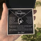 To My Daughter Necklace, Gift for Daughter from Dad, Father Daughter Necklace 18_5_Black