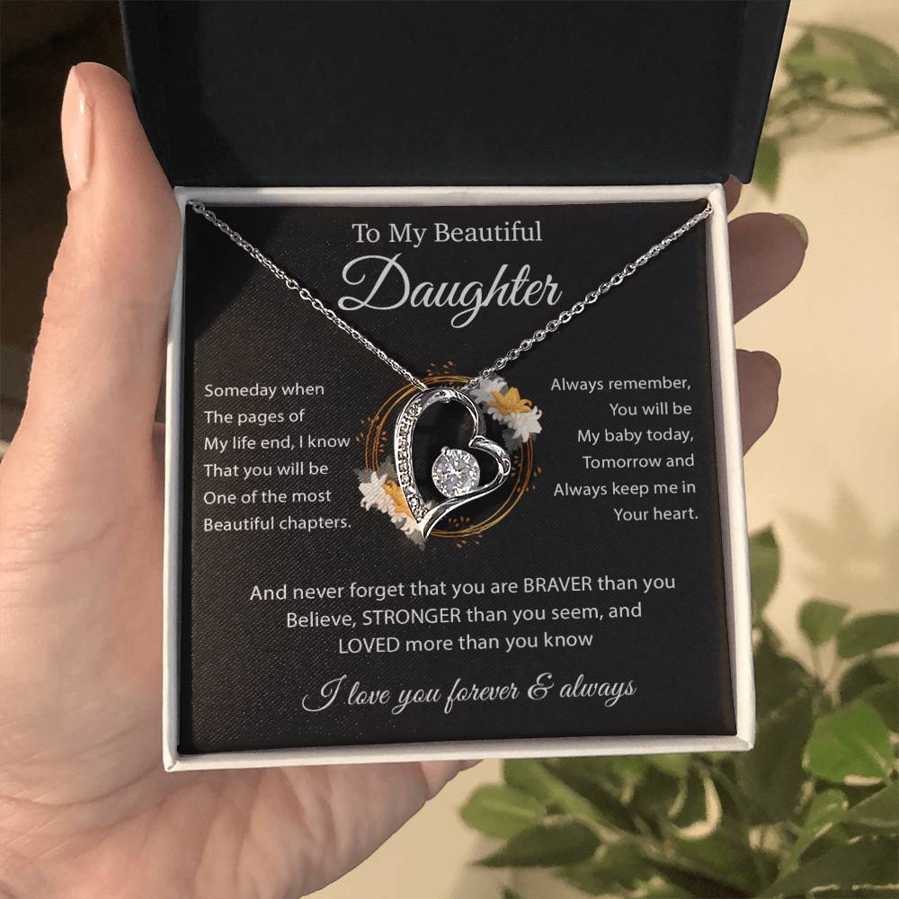 To My Daughter Necklace, Gift To Daughter, Daughter Gift, Christmas Gift Necklace