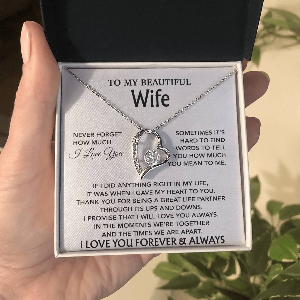 To My Wife Necklace, Christmas Gifts For Wife, Anniversary Cute Gift For Wife_White_20_8