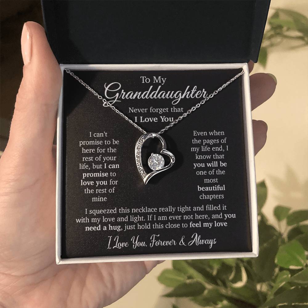To My Granddaughter Necklace,Granddaughter Christmas Gift,Granddaughter Birthday Gift