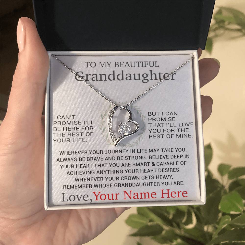 Custom To My Granddaughter Necklace, Birthday Gift For Granddaughter, Grandpa