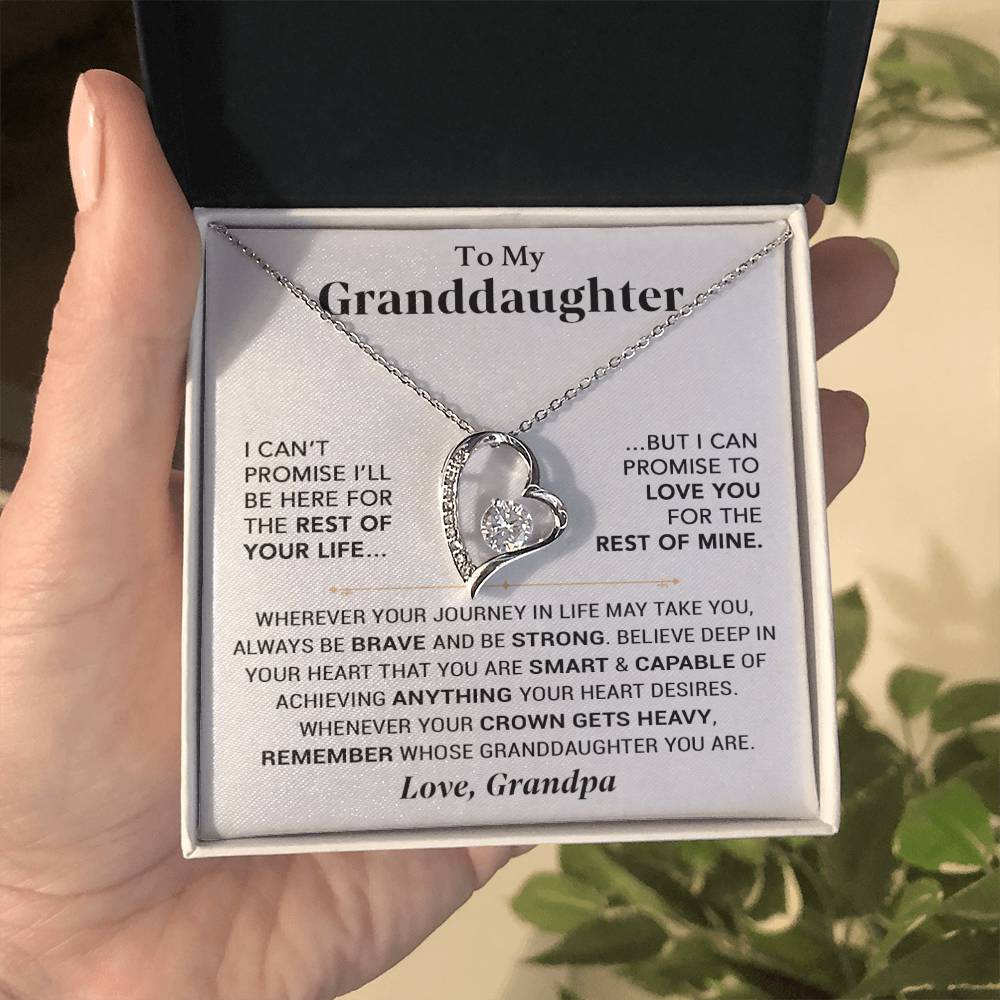 To My Granddaughter Necklace, Granddaughter Gift, Gift from grandpa, Birthday gift