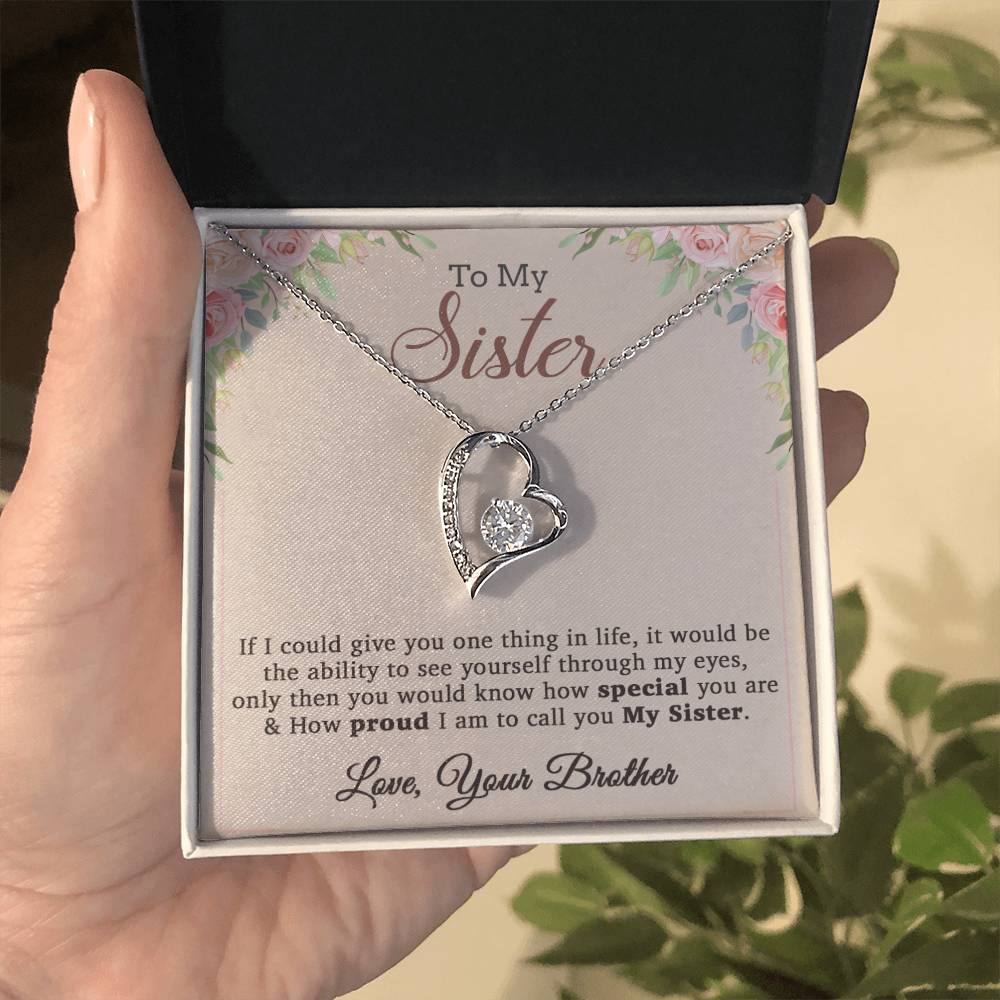 To My Sister Necklace, Brother to Sister, Birthday gift For Sister from Brother 7_12