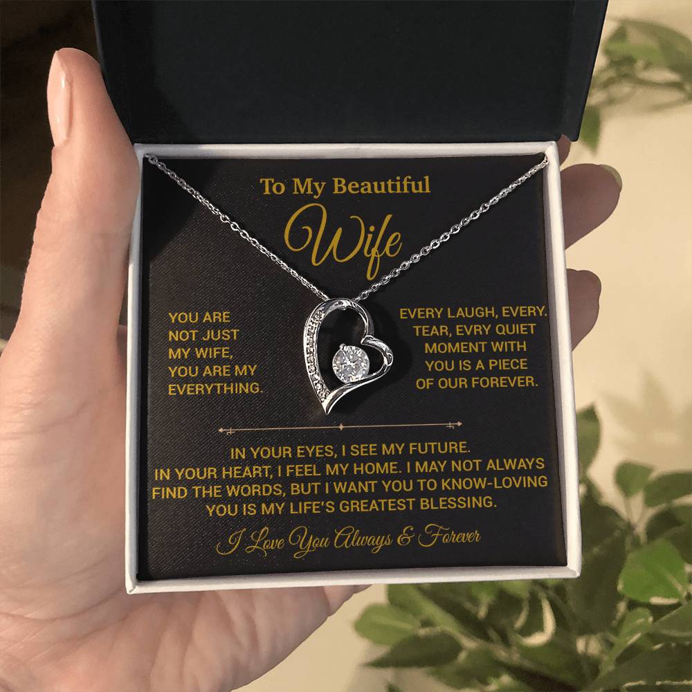 To My Wife Necklace, Christmas Gifts For Women, Anniversary Gift For Wife 10_9_Gold
