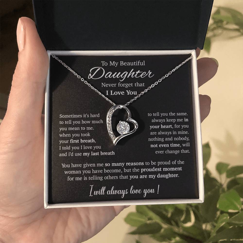 To My Daughter Necklace, Daughter Father Necklace, Daughter Gift From Dad, Mom 66