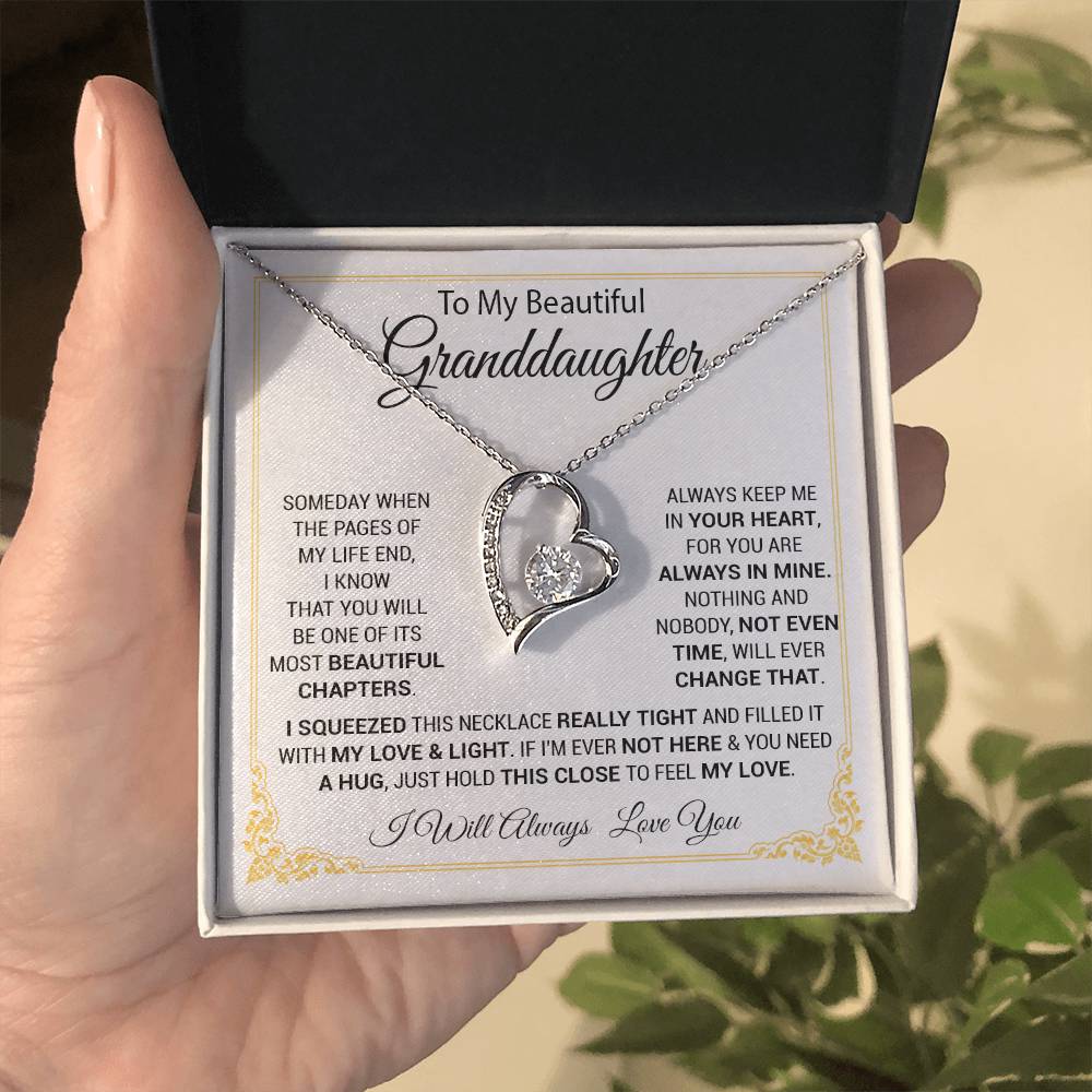 To My Granddaughter Necklace, Gift For Your Granddaughter, Christmas,Anniversary, Graduation