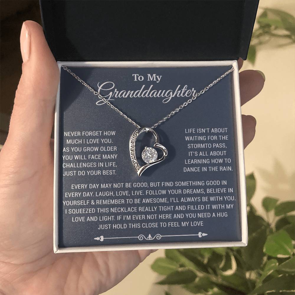 To My Granddaughter Necklace, Birthday Gift For Granddaughter, Birthday Gifts 26_10_Blue