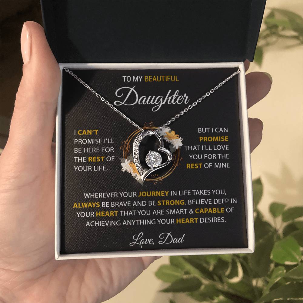 To My Daughter Necklace, Daughter Father Necklace, Daughter Gift From Dad99