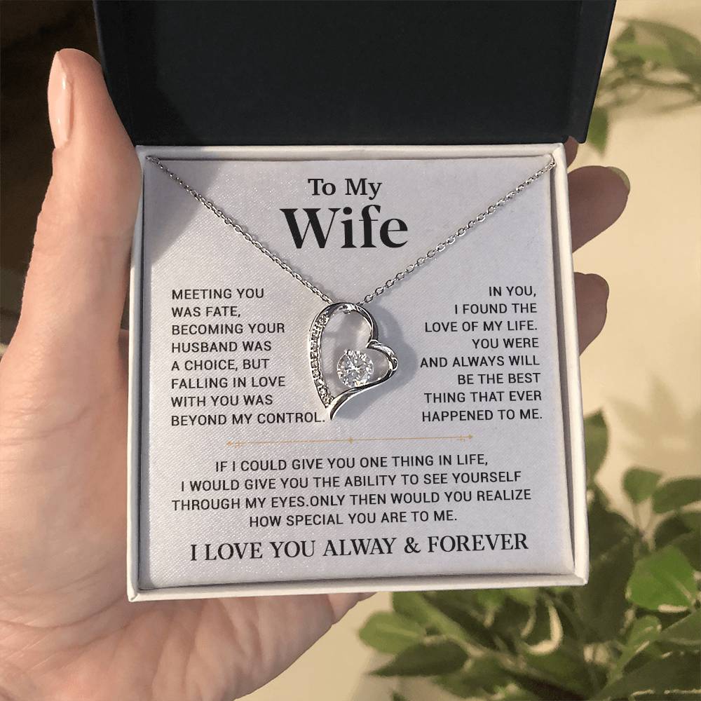 To My Wife Necklace, Gift For Wife, Anniversary Gift For Wife, Christmas Gift 20_11 White