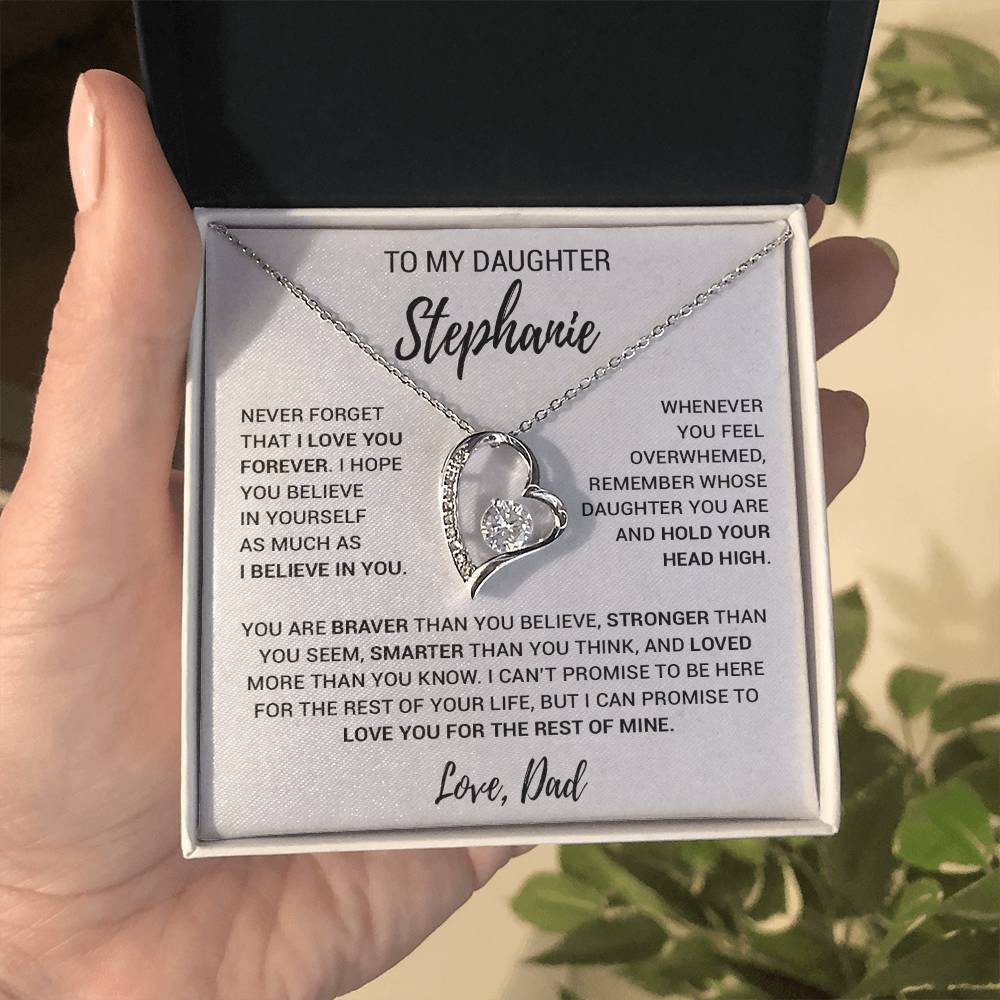 Custom To My Daughter Necklace from Dad, Father Daughter Necklace,  Gift From Dad