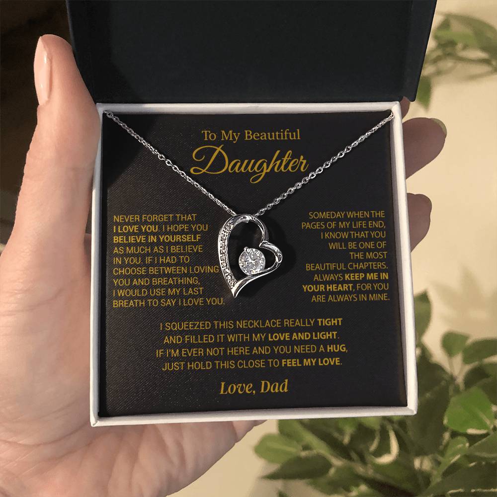 To My Daughter Necklace, Daughter Father Necklace, Daughter Gift From Dad 9_9