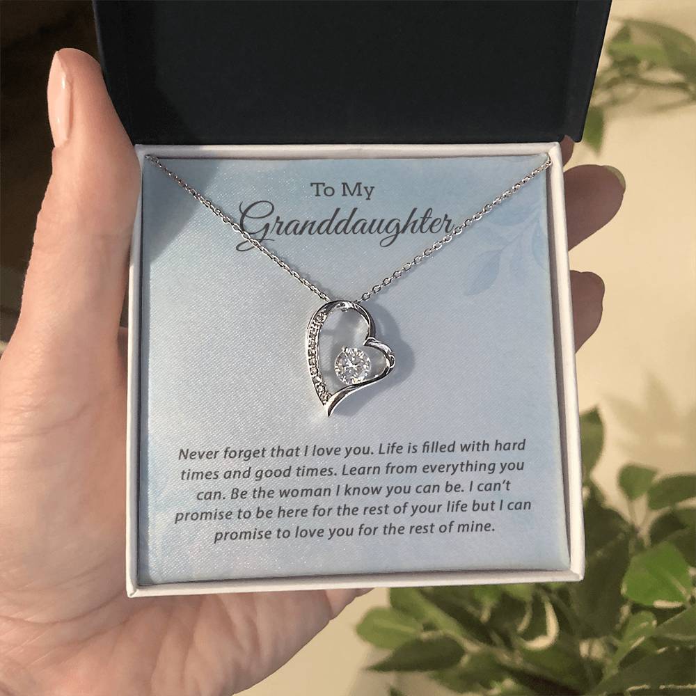 To My Granddaughter Necklace, Grandma Granddaughter Jewelry, Birthday Gift For Granddaughter