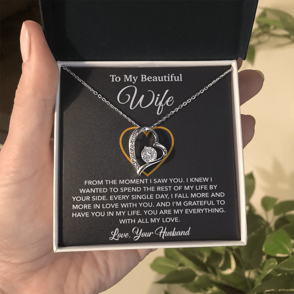 To My Wife Necklace, Gift For Wife, Anniversary Gift For Wife, Necklace For Wife 27_5_Black