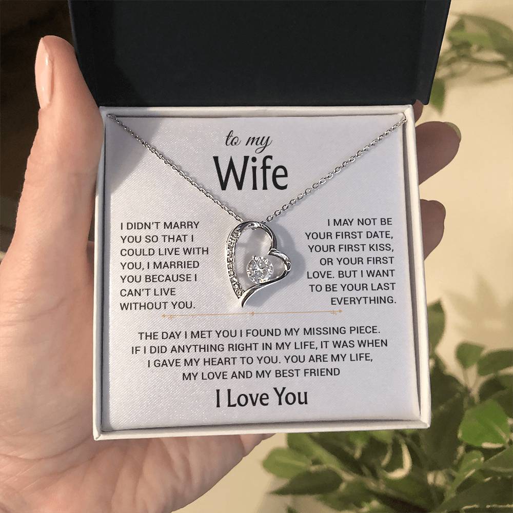 To My Wife Necklace, Christmas Gifts For Women, Anniversary Gift For Wife 16_12_White