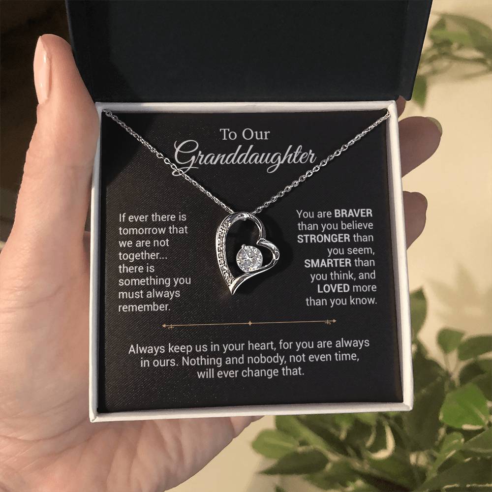 To Our Granddaughter Necklace, Christmas Gift For Granddaughter, Birthday Gift_Black