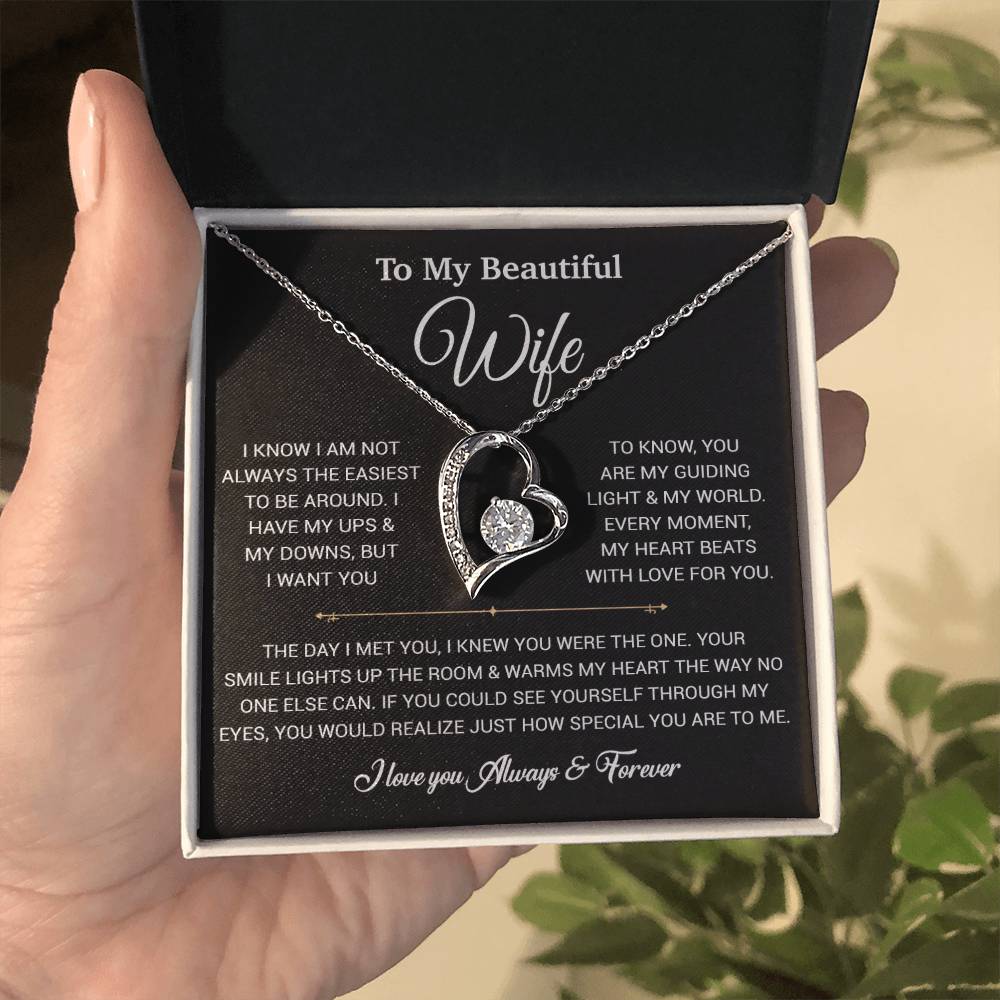 To My Wife Necklace, Gift For Wife, Anniversary Gift For Wife, Necklace For Wife 6_6_Black