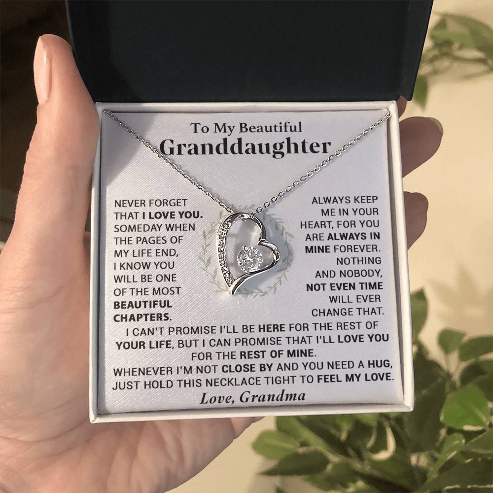 To My Granddaughter Necklace, Granddaughter Birthday, Graduation, Gift from Grandpa