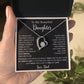 To My Daughter Necklace, Gift for Daughter from Dad, Father Daughter Necklace  4_5_Black
