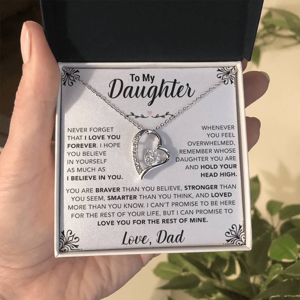 To My Daughter Necklace, Gift for Daughter from Dad, Father Daughter Necklace 30_11
